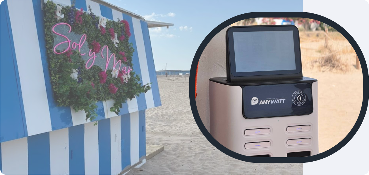 ANYWATT brings energy to the beach: New station at Sol y Mar Chiringuito, Puerto de Sagunto